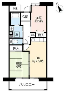 UR浜甲子園さくら街【0040303号室】の間取り