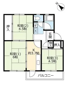 UR逆瀬川【0070102号室】の間取り