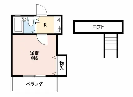 パレス六名【102号室】の間取り