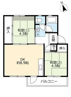 UR新多聞【4200202号室】の間取り