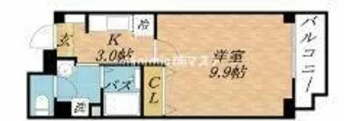 ドーム千代崎【4階】の間取り