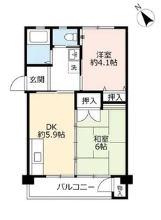 2DKの間取り画像