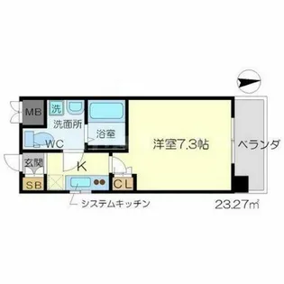 アスリート江坂Ⅱ番館【10階】の間取り