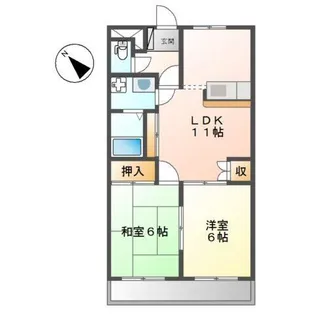 ハッピースリーヒルズ【2階】の間取り