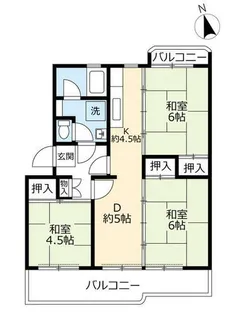 UR瀬古【0070602号室】の間取り