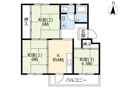 UR鶴山台【0110106号室】の間取り