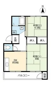 UR新多聞【1710401号室】の間取り
