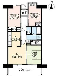 URアルビス旭ヶ丘【0010806号室】の間取り