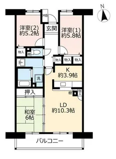 URルゼフィール立花【0020203号室】の間取り