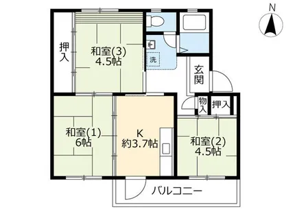 UR鶴山台【0180203号室】の間取り