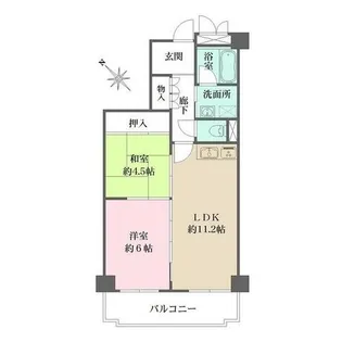 ベルダ鈴蘭台【4階】の間取り