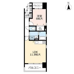 URアーベインルネス片野【0030301号室】の間取り