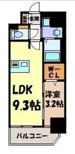 1LDKの間取り画像