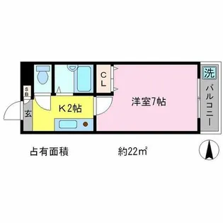 シューパレス【1階】の間取り