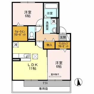 ル・ウィット【1階】の間取り