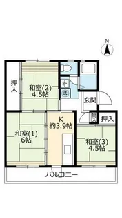 UR落合【3330204号室】の間取り