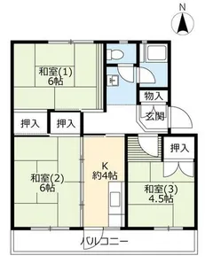UR桃山南【0170402号室】の間取り