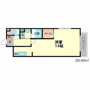 サンレムート千里山【1階】の間取り