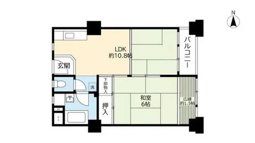 UR千島【0011021号室】の間取り