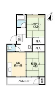 UR花山東【0180303号室】の間取り