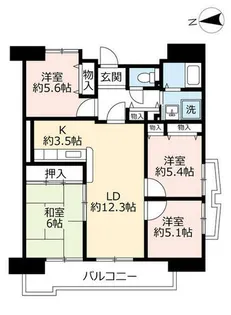 URアーバンラフレ金山【0001301号室】の間取り