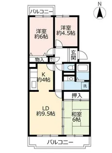 URコンフォール城山【0050506号室】の間取り