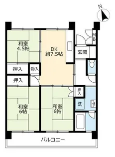 3DKの間取り画像