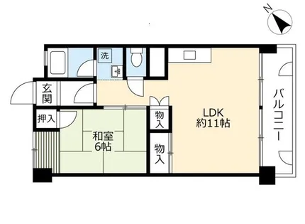 1LDKの間取り画像