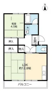 UR北緑丘【0050504号室】の間取り