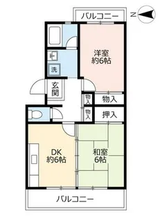 UR加島【0020103号室】の間取り