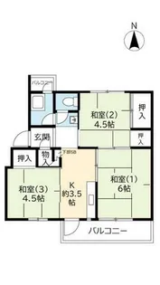 UR香里【D260203号室】の間取り