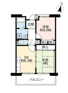 UR香里ヶ丘けやき東街【0050801号室】の間取り
