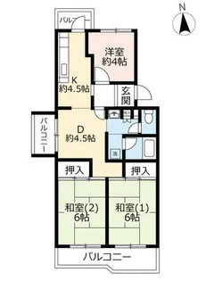 UR伏見納所【0100308号室】の間取り