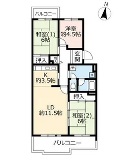 URグリーンタウン槇島【0130206号室】の間取り