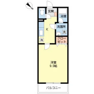 フィオーレ壱番館【0202号室】の間取り