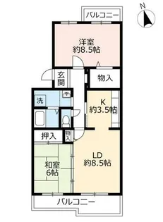 URいぶき野三丁目【0080203号室】の間取り