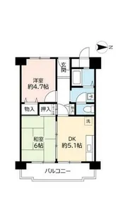 UR鶴山台【0021014号室】の間取り