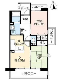 URアルビス緑丘【1110601号室】の間取り