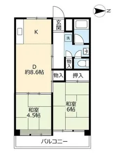 UR尾上【0041320号室】の間取り