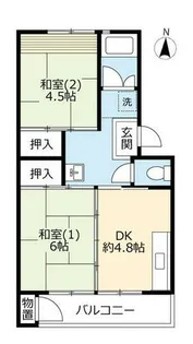 UR新多聞【1690502号室】の間取り