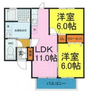プランヴェール【1階】の間取り