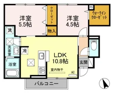 ヴィラ・フォレスティア【1階】の間取り