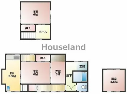 和歌山県和歌山市手平3丁目【一戸建】の間取り