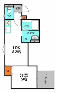 クリエオーレ常盤町【2階】の間取り