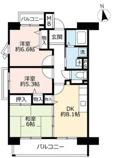 URアーバンラフレ星ヶ丘【0110810号室】の間取り