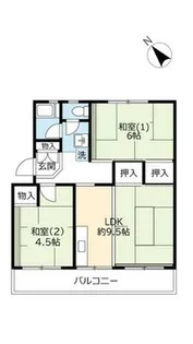 UR南花台【0290303号室】の間取り