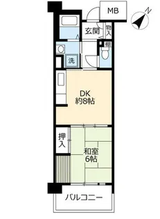 URフレール長田【0000208号室】の間取り