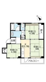 UR明石舞子【A250201号室】の間取り