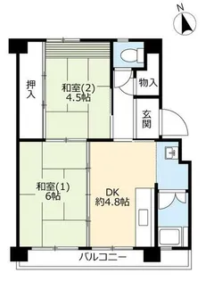 UR有野【B020406号室】の間取り