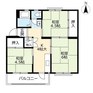 UR城野【0220045号室】の間取り